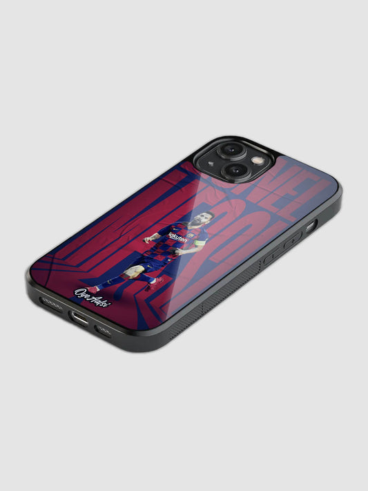 Lionel Messi classic glass phone case with camera protection