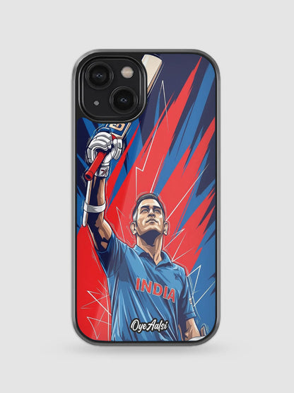 MS Dhoni aesthetic premium glass back cover minimalist design