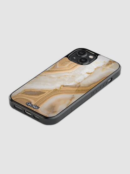 Onyx Gold Marble Glass Phone Case