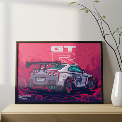 Super Car Illustration-8 Poster Frame