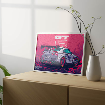 Super Car Illustration-8 Poster Frame