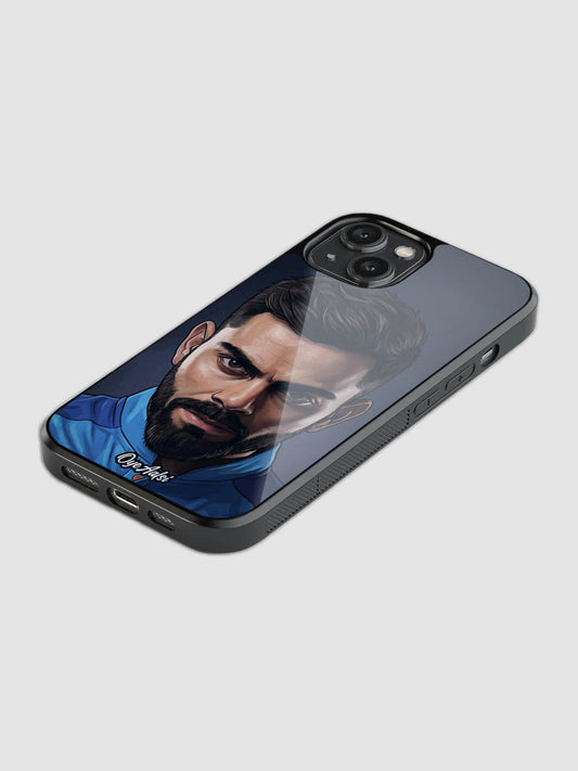 Virat Kohli Stylish Glass Phone Case