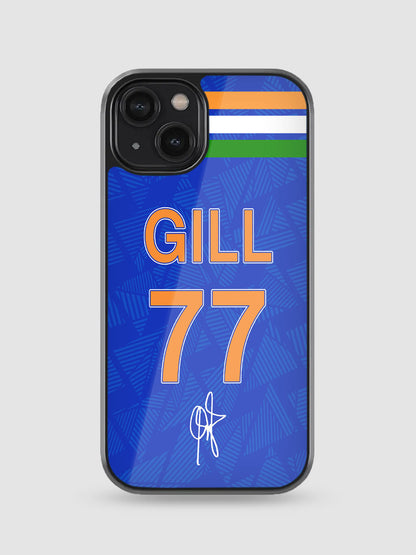 Shubhman Gill World Cup Jersey Glass Phone Case