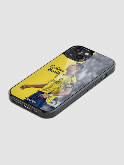 Cristiano Ronaldo Al Nassr Glass Phone Case