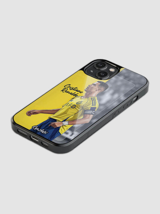 Cristiano Ronaldo Al Nassr Glass Phone Case