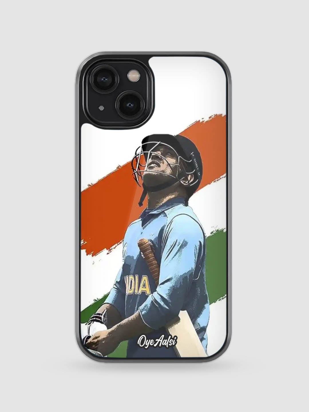 MS Dhoni vintage premium glass back cover retro design