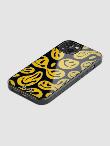 Black And Yellow Ghost Glass Phone Case