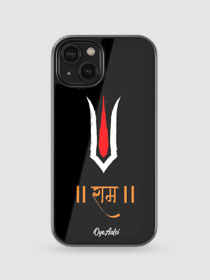 Stylish glass phone case inspired by Hindu Bhagwan Lord Ram spiritual presence. 