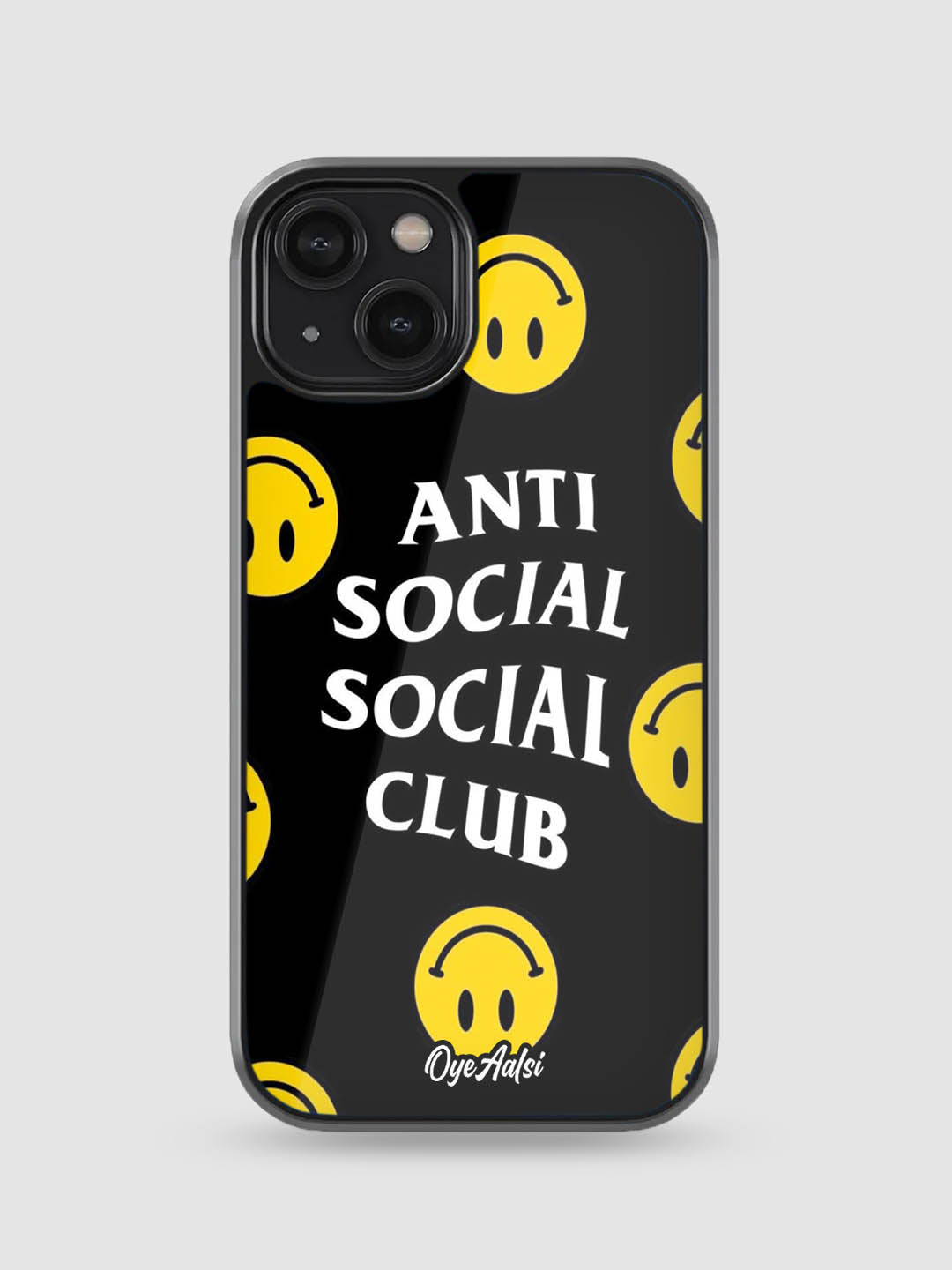 Anti Social Glass Phone Case