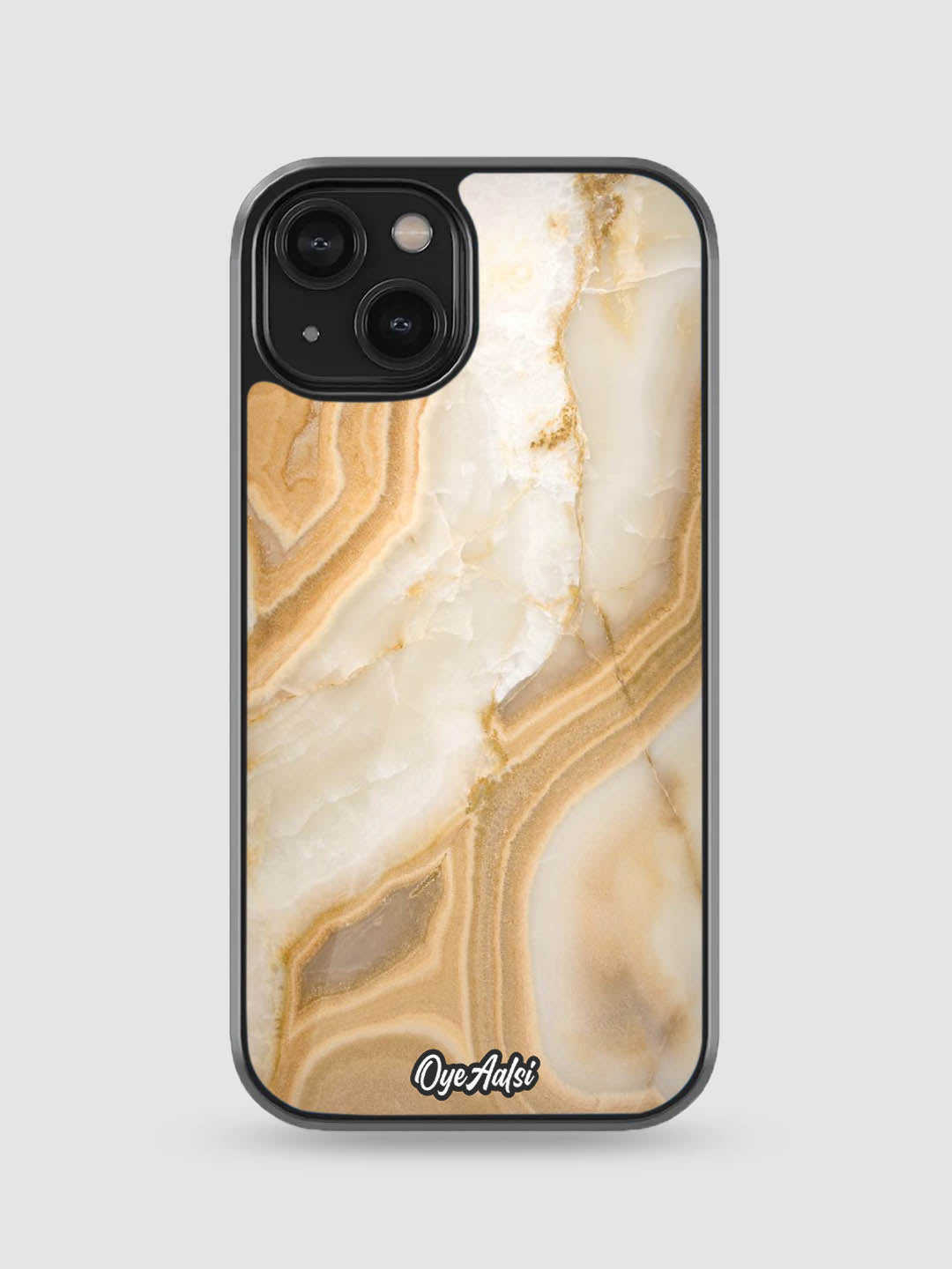 Onyx Gold Marble Glass Phone Case