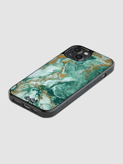 Onyx Green Marble Glass Phone Case