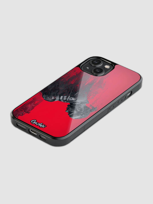 Lewis Hamilton The Icon printed glass back phone case with camera protection
