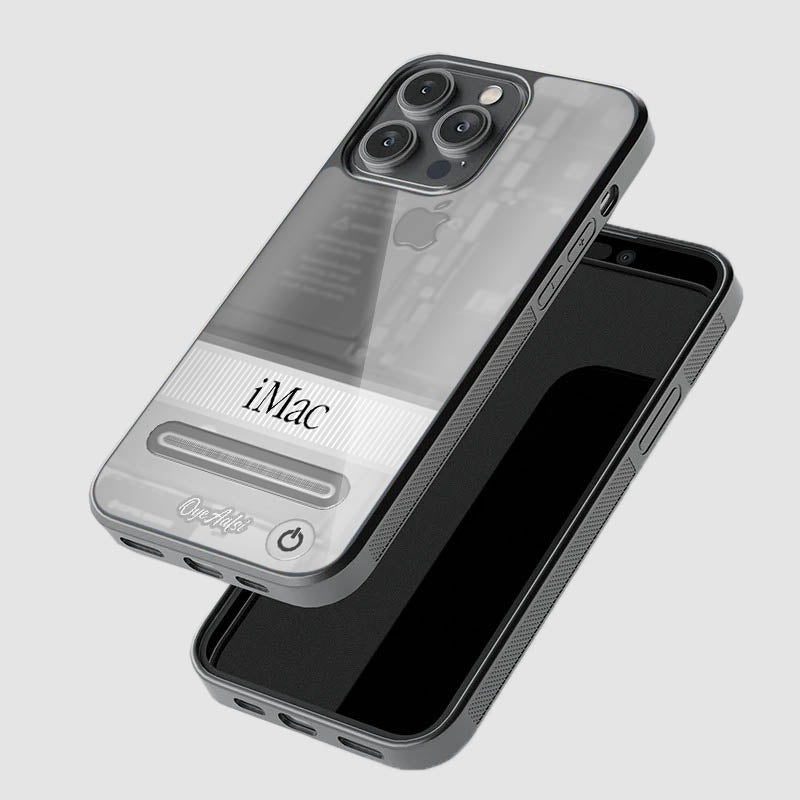 Graphite Mac Glass Phone Case