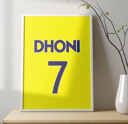 MS Dhoni Yellow Jersey