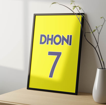 MS Dhoni Yellow Jersey