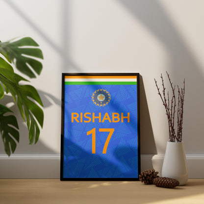 Rishabh Pant Indian T20 2024 Jersey Frame