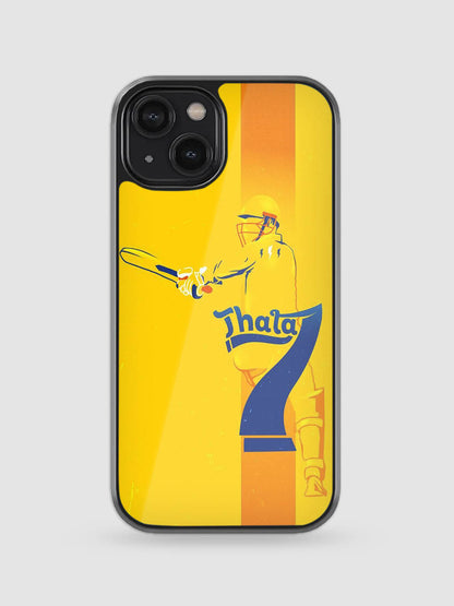 MS Dhoni Thala 7 premium glass back cover jersey number design