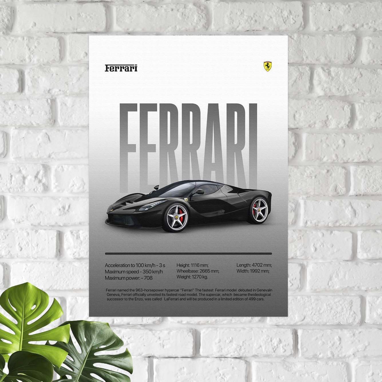 Ferrari Supercar Poster