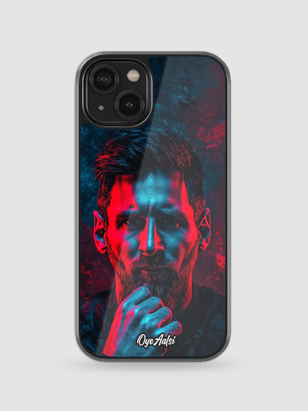 Lionel Messi aesthetic premium glass back cover minimalist design