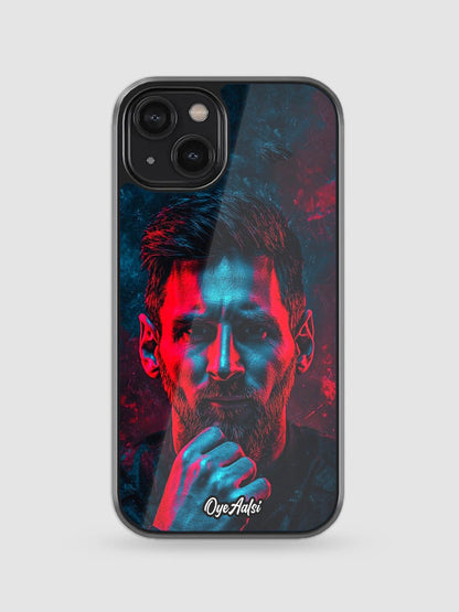 Lionel Messi aesthetic premium glass back cover minimalist design