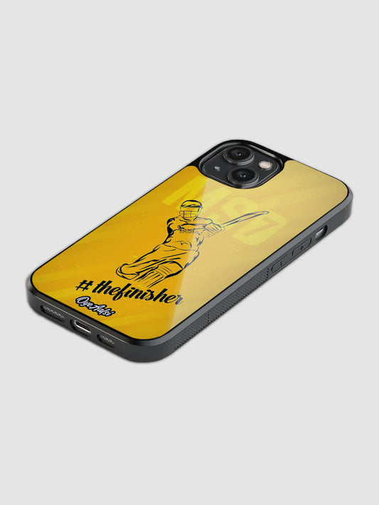 MS Dhoni The Finisher glass phone case with camera protection
