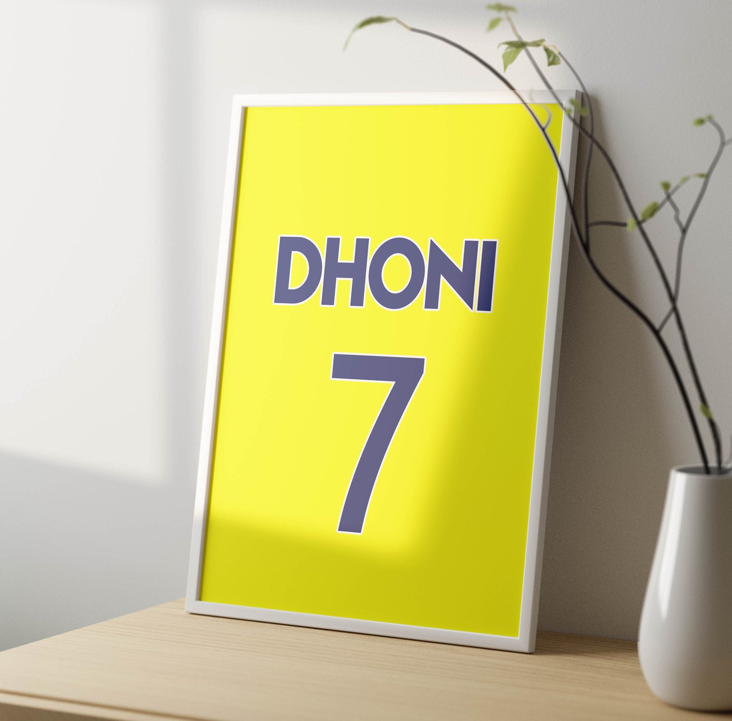 MS Dhoni Yellow Jersey