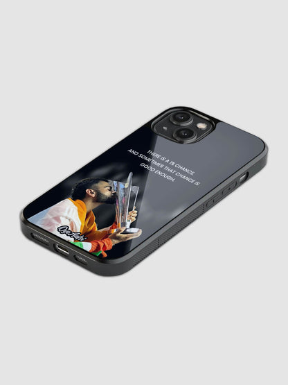 Virat Kohli Motivational Quote Glass Phone Case