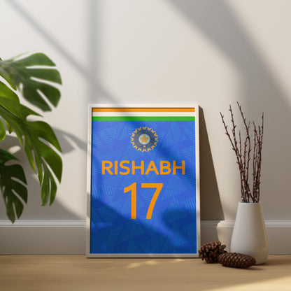 Rishabh Pant Indian T20 2024 Jersey Frame