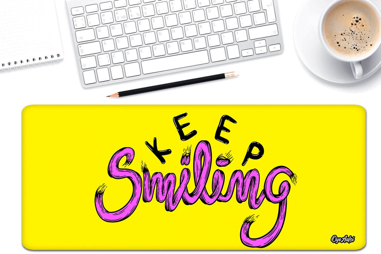 Keep Smiling Desk Mat | Mouse Pad