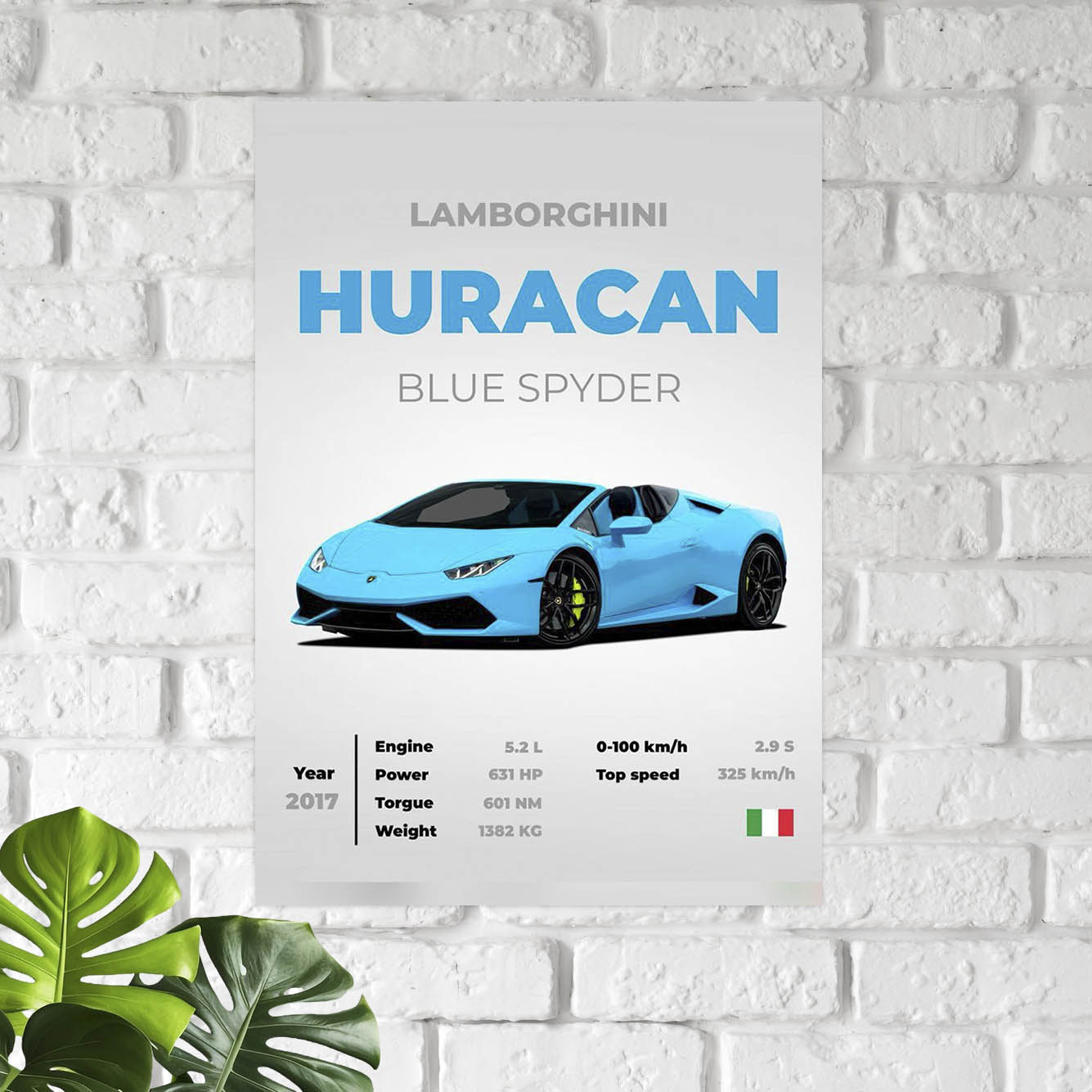 Huracan Supercar Poster