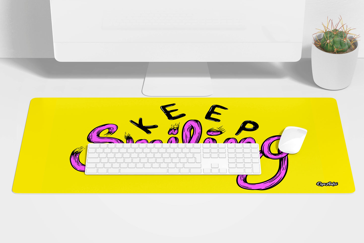 Keep Smiling Desk Mat | Mouse Pad