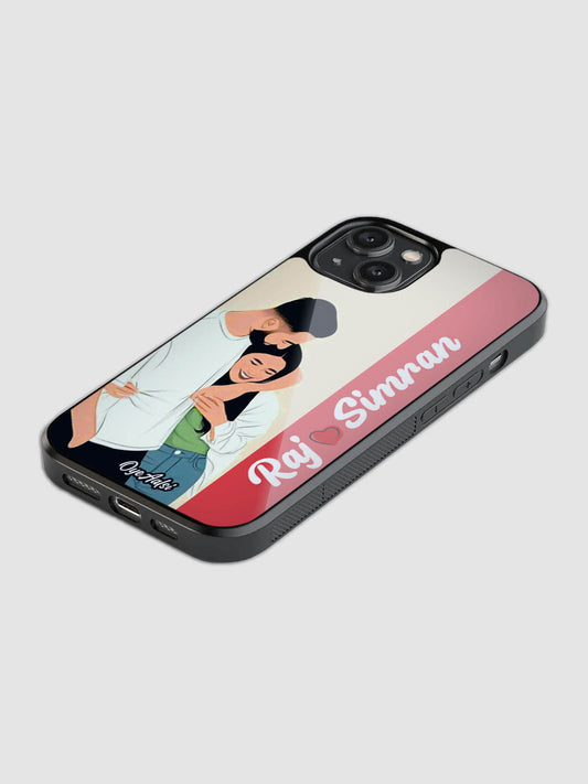 Customized Name Couple Glass Case