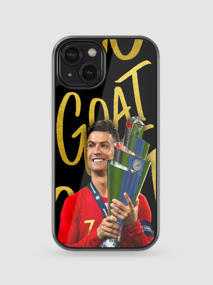 Cristiano Ronaldo GOAT Glass Phone Case