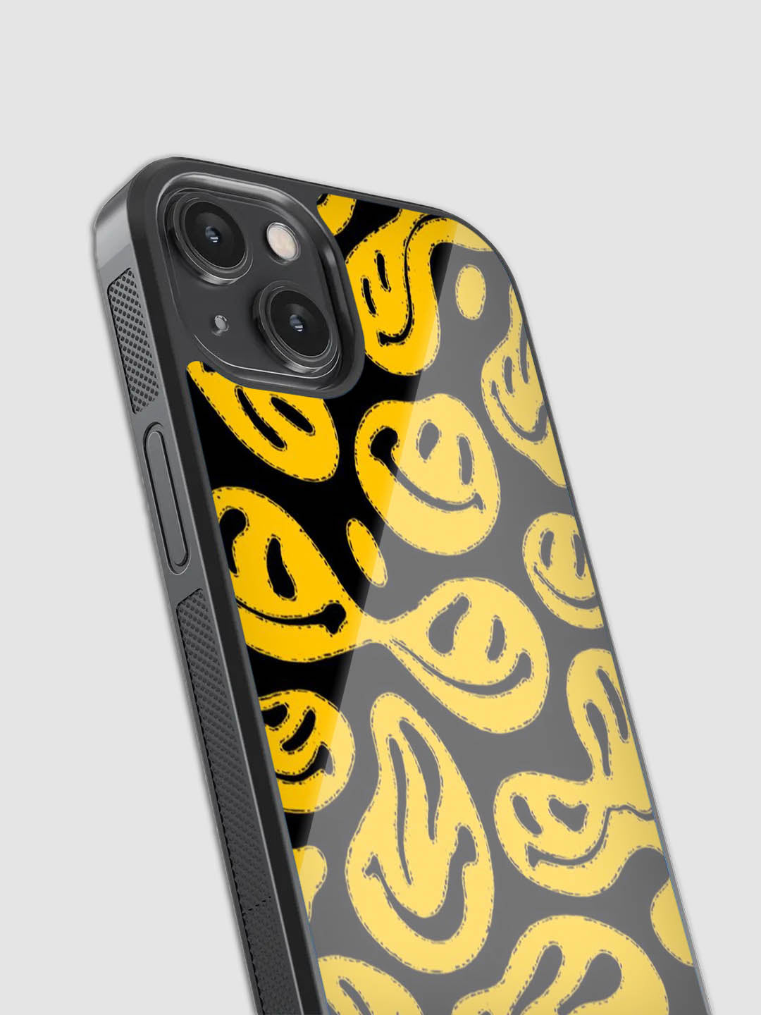 Black And Yellow Ghost Glass Phone Case