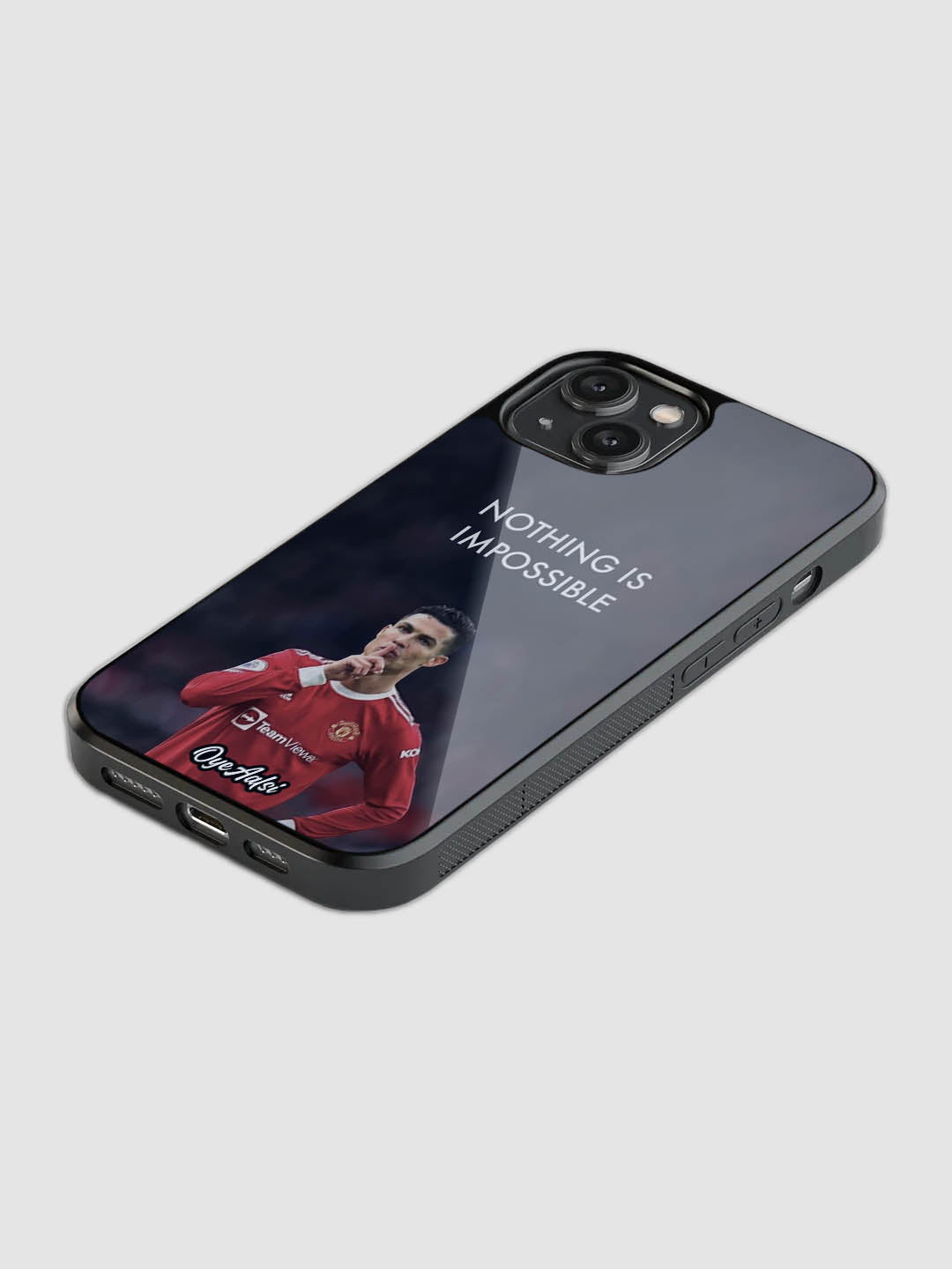 Cristiano Ronaldo Motivational Quote Glass Phone Case