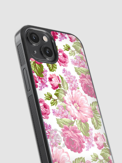Classic Floral Glass Phone Case