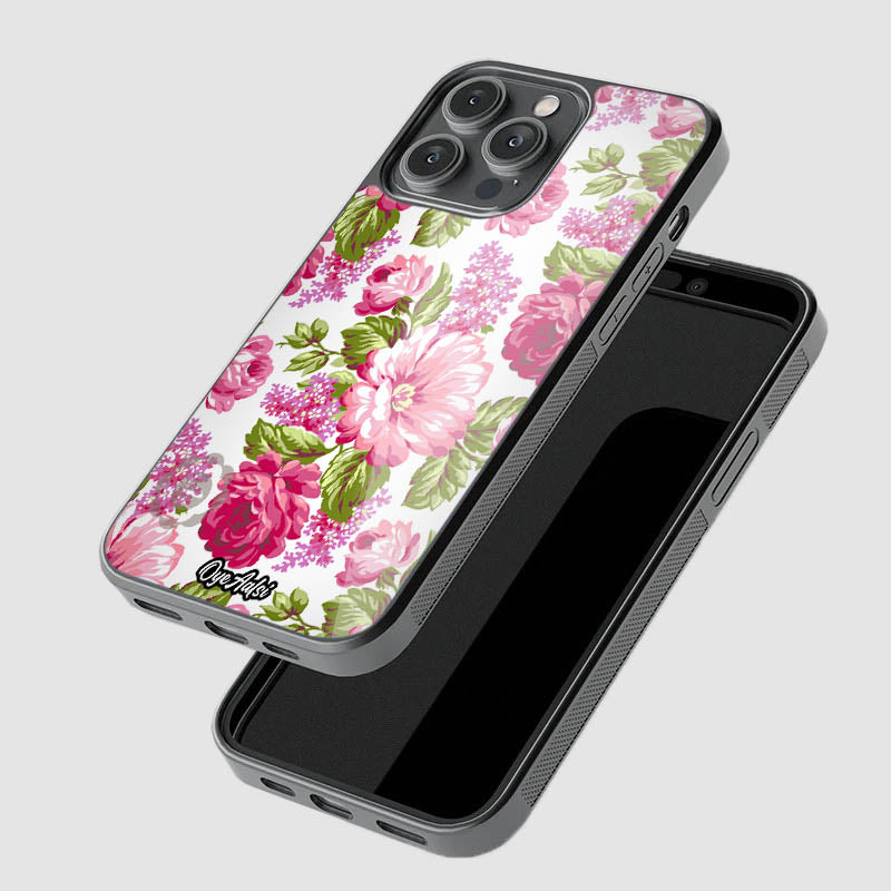 Classic Floral Glass Phone Case