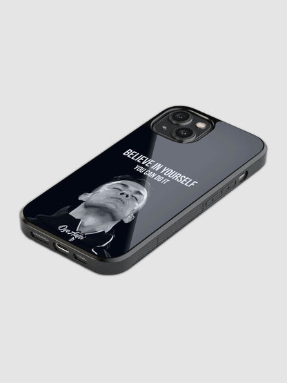 Cristiano Ronaldo Inspirational Quote Glass Phone Case