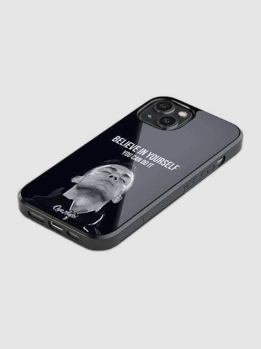 Cristiano Ronaldo Inspirational Quote Glass Phone Case