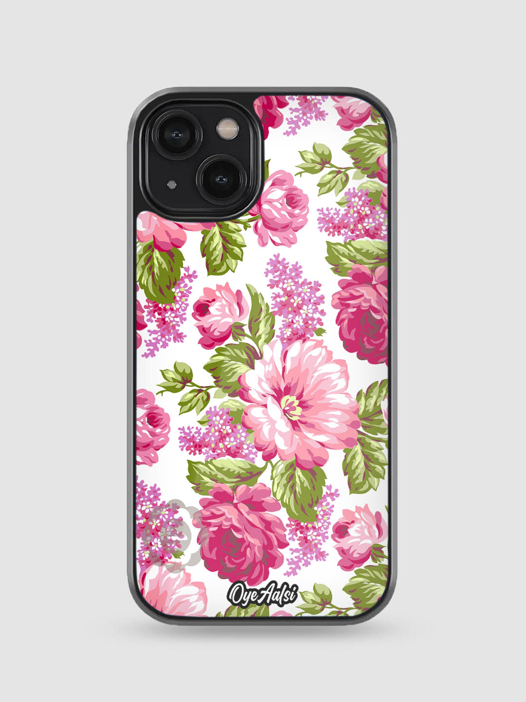 Classic Floral Glass Phone Case