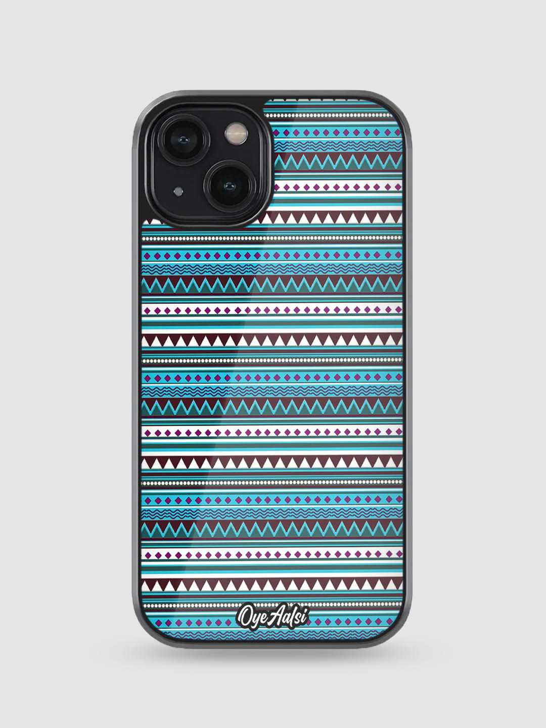 Blue Aztec Glass Phone Case