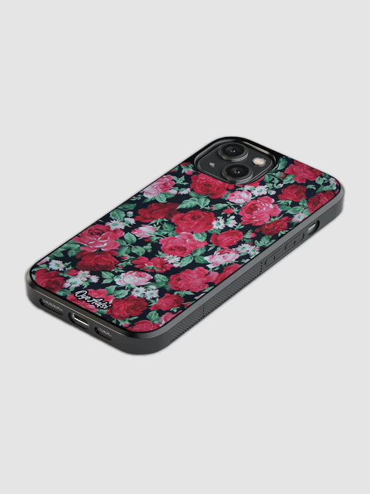 Roses Floral Glass Phone Case