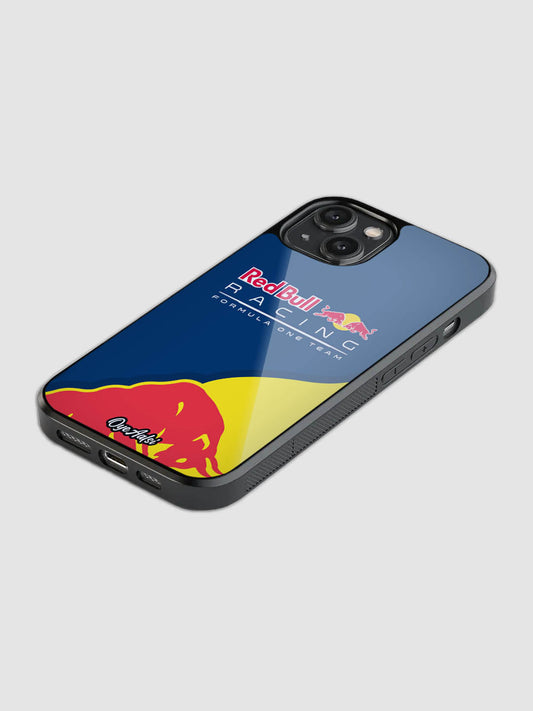 Red Bull F1 Team printed glass back phone case with camera protection
