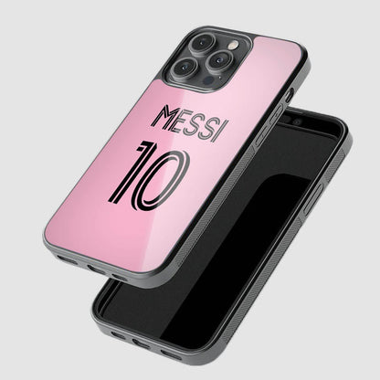 Leo Messi Jersey Glass Phone Case