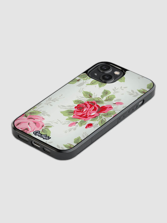 Roses Art Floral Glass Phone Case