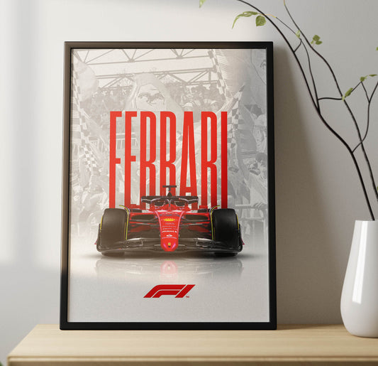 Ferrari F1 Car Poster Frame