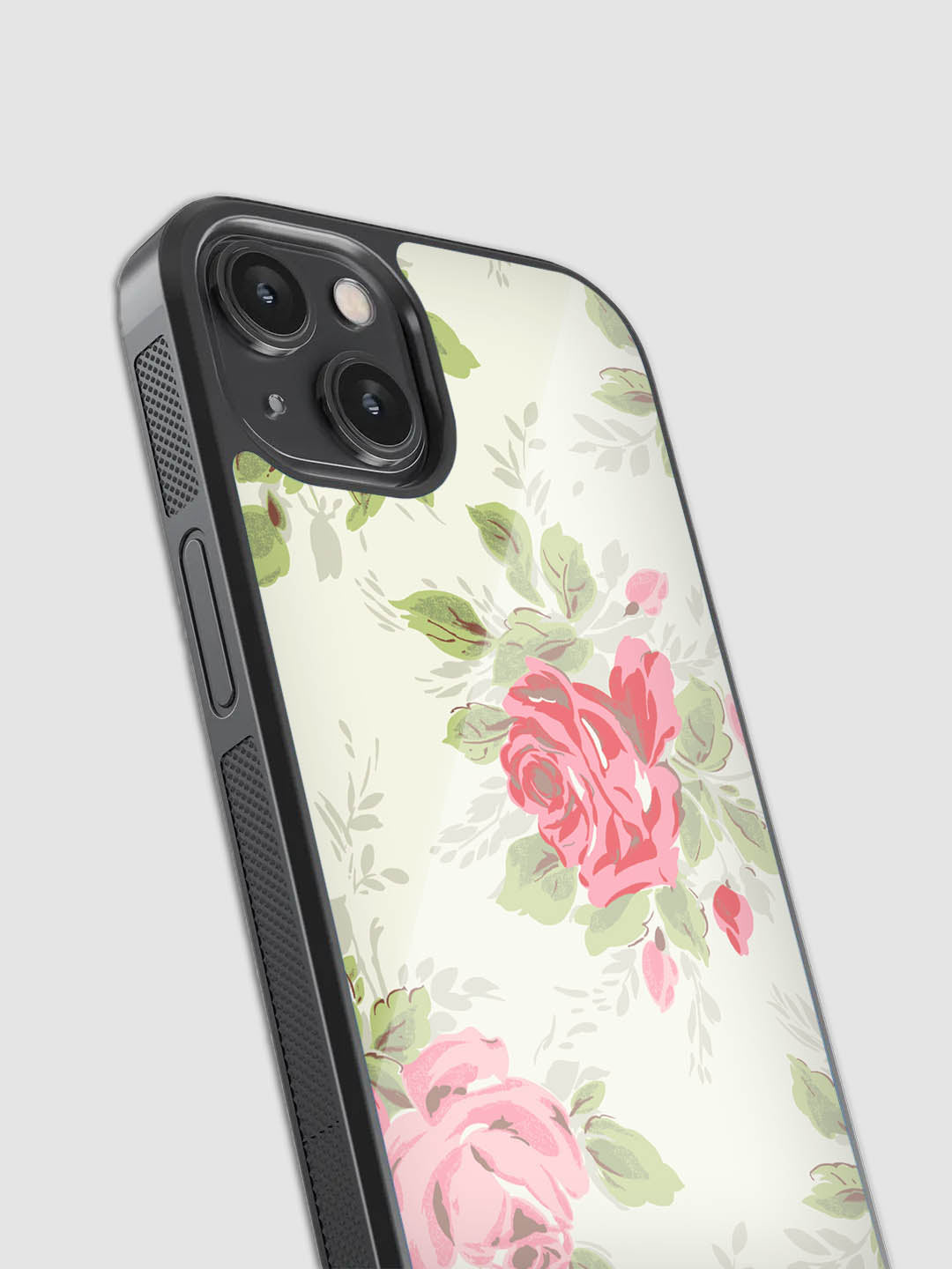 Roses Art Floral Glass Phone Case