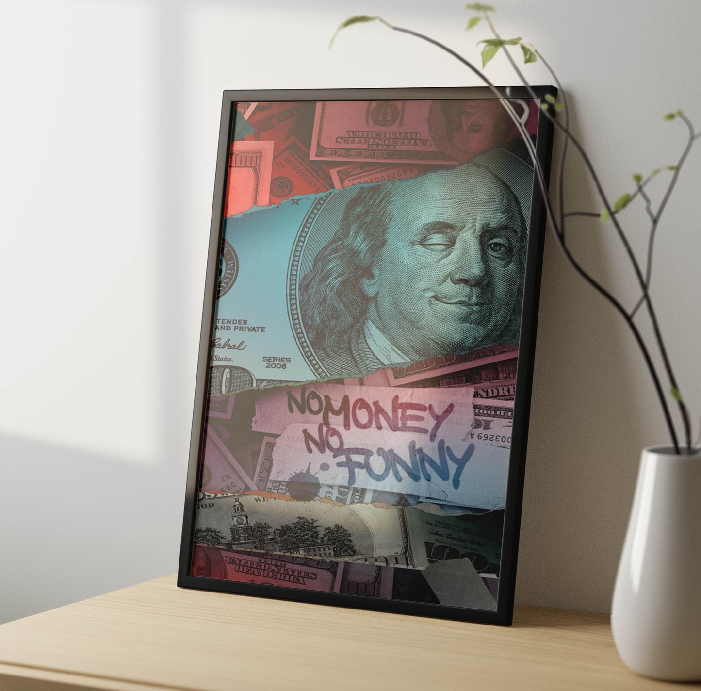 No Money Poster Frame