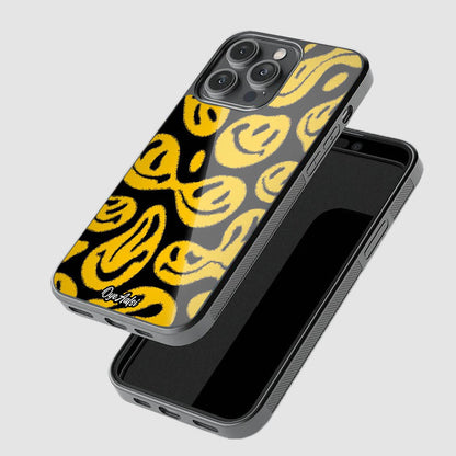 Black And Yellow Ghost Glass Phone Case