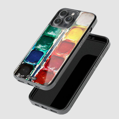 Watercolor Palette Glass Phone Case